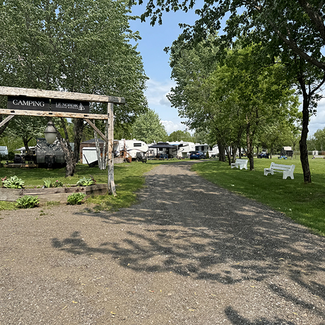 A campsite in the boreal forest