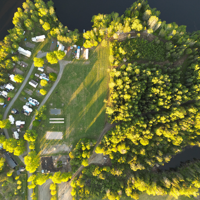 The estate's wild camping area