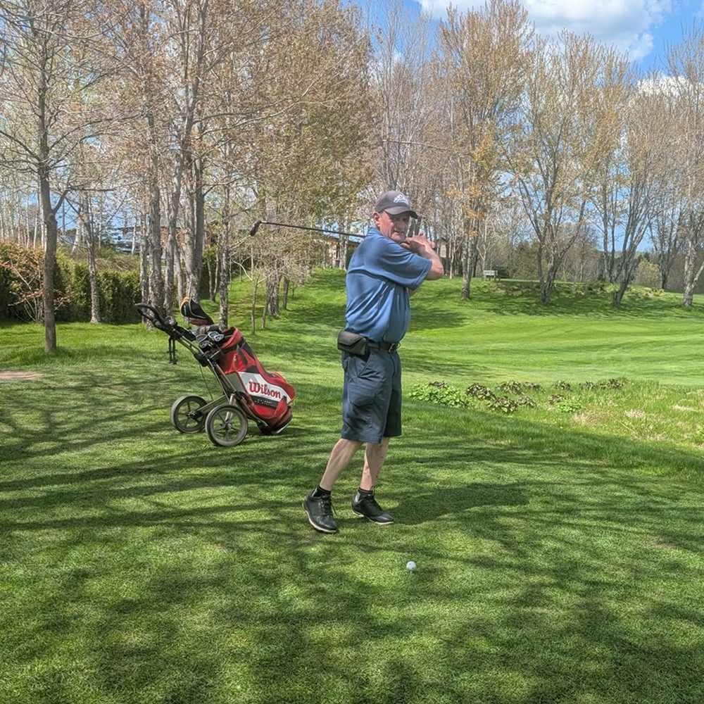 Départ du parcours de golf du domaine